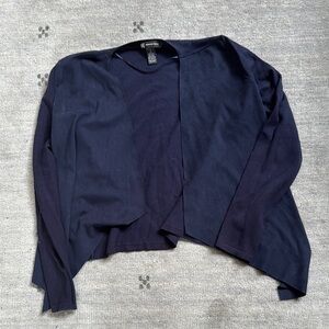 INC Navy Open Front Cardigan - Small